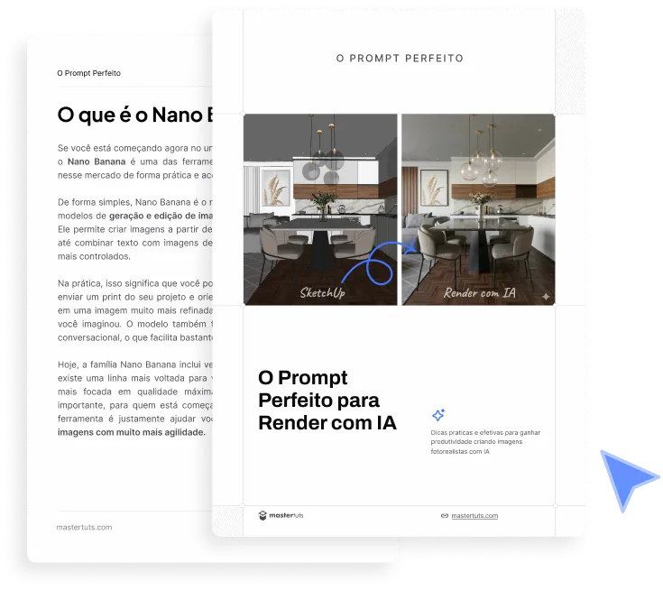 Páginas do ebook O Prompt Perfeito mostrando técnicas de criação de prompts para IA